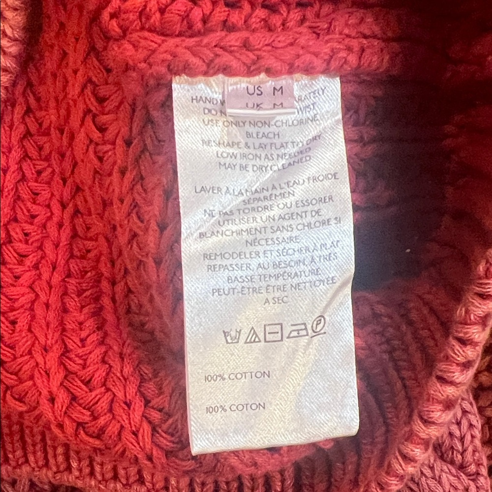 Free People Rich Red Cable Knit Sweater - Picture 8 of 9